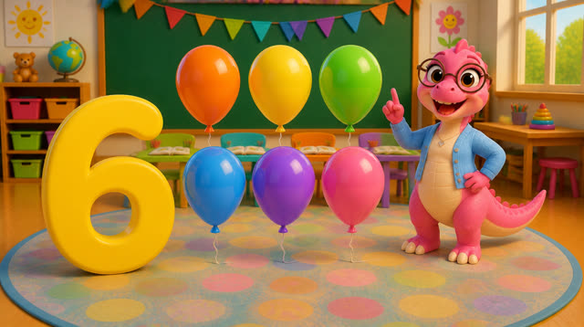 Scene 16 - Five Little Dinos Learn to Count | Numbers 1–10