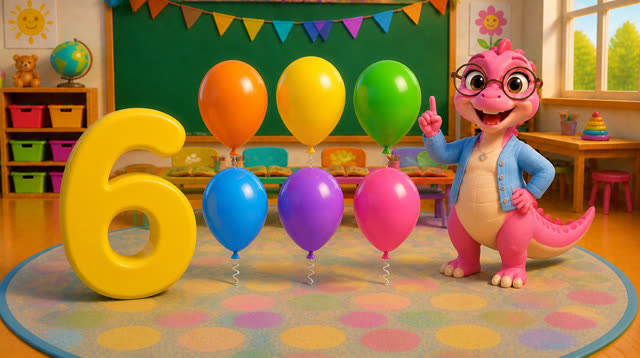 Scene 17 - Five Little Dinos Learn to Count | Numbers 1–10