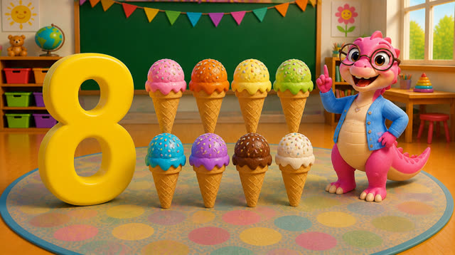 Scene 22 - Five Little Dinos Learn to Count | Numbers 1–10