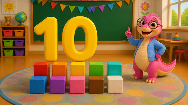 Scene 27 - Five Little Dinos Learn to Count | Numbers 1–10