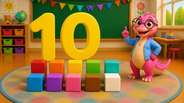 Scene 28 - Five Little Dinos Learn to Count | Numbers 1–10