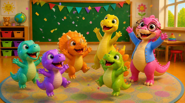 Scene 29 - Five Little Dinos Learn to Count | Numbers 1–10