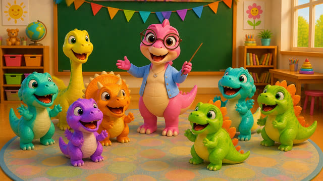 Scene 30 - Five Little Dinos Learn to Count | Numbers 1–10