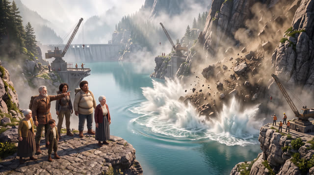 Scene 14 - Le Barrage du Vajont
