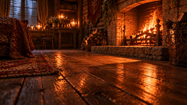 Scene 18 - Rainfall in the Ancient Forest Cabin