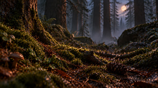 Scene 22 - Rainfall in the Ancient Forest Cabin
