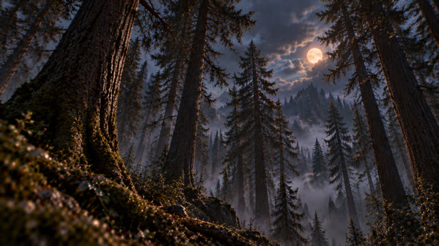 Scene 24 - Rainfall in the Ancient Forest Cabin