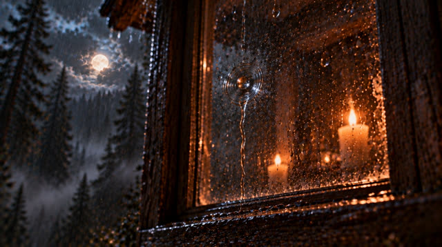 Scene 27 - Rainfall in the Ancient Forest Cabin