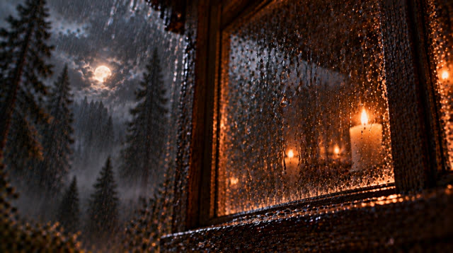 Scene 30 - Rainfall in the Ancient Forest Cabin