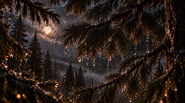 Scene 37 - Rainfall in the Ancient Forest Cabin