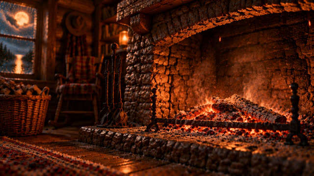 Scene 55 - Rainfall in the Ancient Forest Cabin