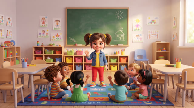 Scene 1 - Learn Colors with Alexia - Red, Blue, Yellow