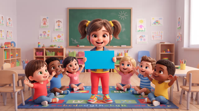 Scene 10 - Learn Colors with Alexia - Red, Blue, Yellow