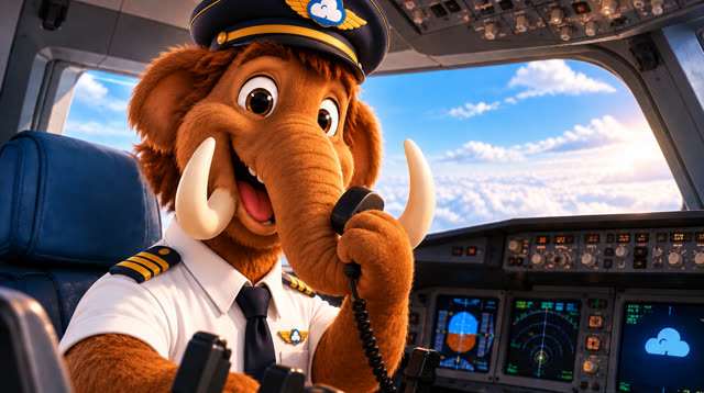 Scene 18 - Five Little Dinos Fly in an Airplane