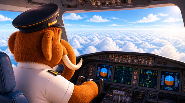 Scene 21 - Five Little Dinos Fly in an Airplane