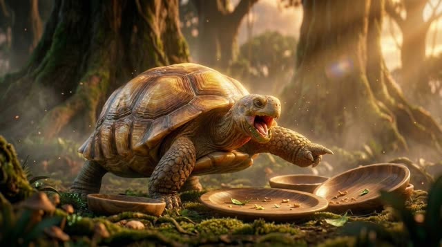 Scene 9 - Pourquoi la Tortue a la Carapace Fissurée
