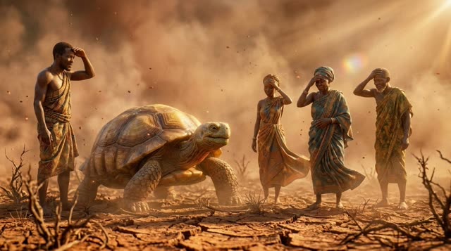 Scene 16 - Pourquoi la Tortue a la Carapace Fissurée