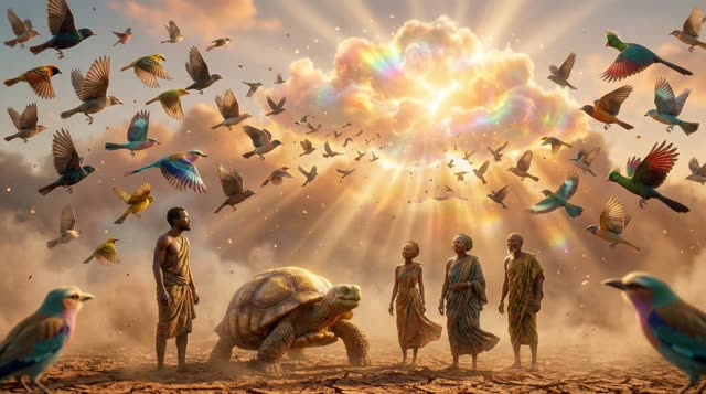 Scene 19 - Pourquoi la Tortue a la Carapace Fissurée