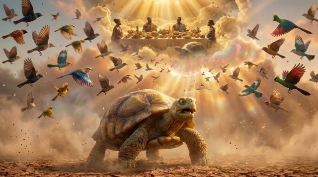 Scene 25 - Pourquoi la Tortue a la Carapace Fissurée