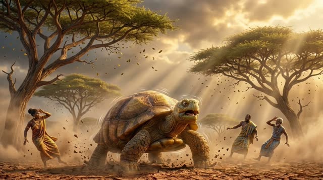 Scene 26 - Pourquoi la Tortue a la Carapace Fissurée