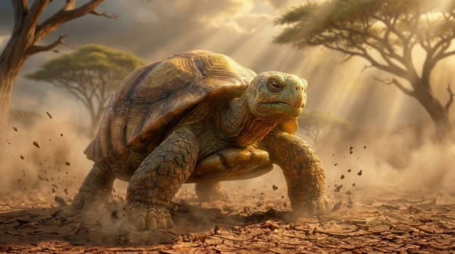 Scene 28 - Pourquoi la Tortue a la Carapace Fissurée