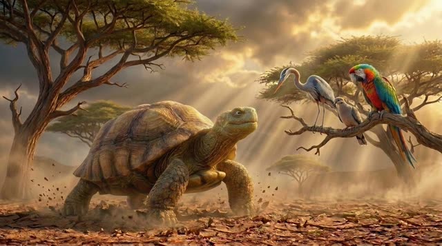 Scene 35 - Pourquoi la Tortue a la Carapace Fissurée