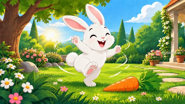 Scene 9 - Pompon le lapin compte