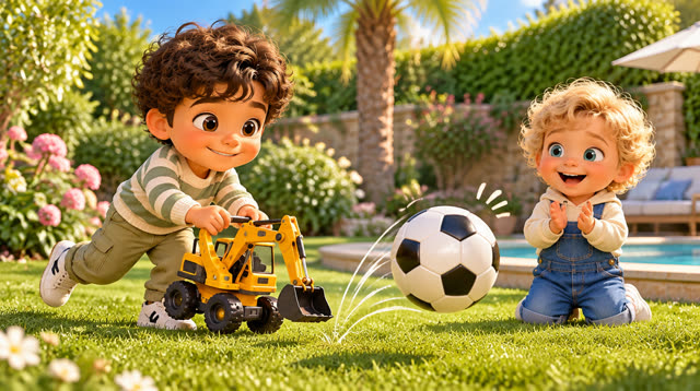 Scene 10 - Les Enfants du Jardin – Le ballon magique