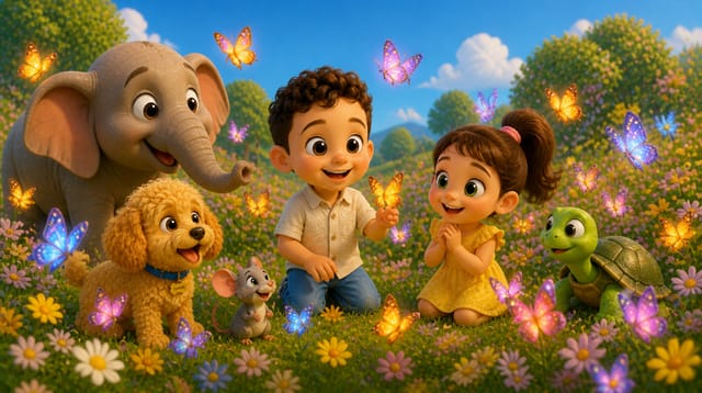 Rony and Samsam See the Animals