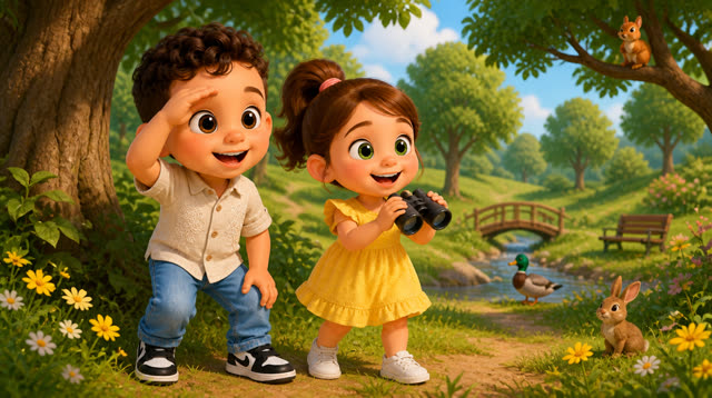 Scene 2 - Rony and Samsam See the Animals