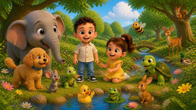Scene 6 - Rony and Samsam See the Animals