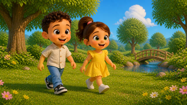 Scene 7 - Rony and Samsam See the Animals