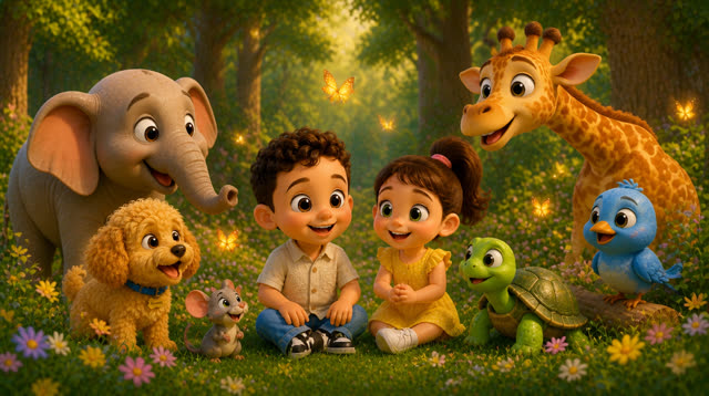 Scene 12 - Rony and Samsam See the Animals