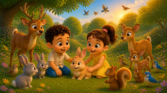 Scene 20 - Rony and Samsam See the Animals