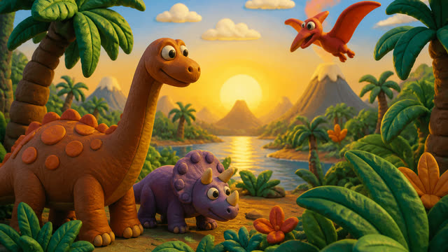 Scene 1 - Dino Stomp Dance