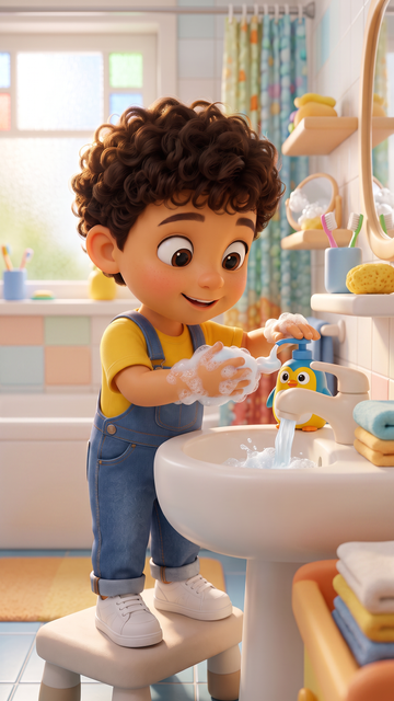 Nouri’s hands are messy!