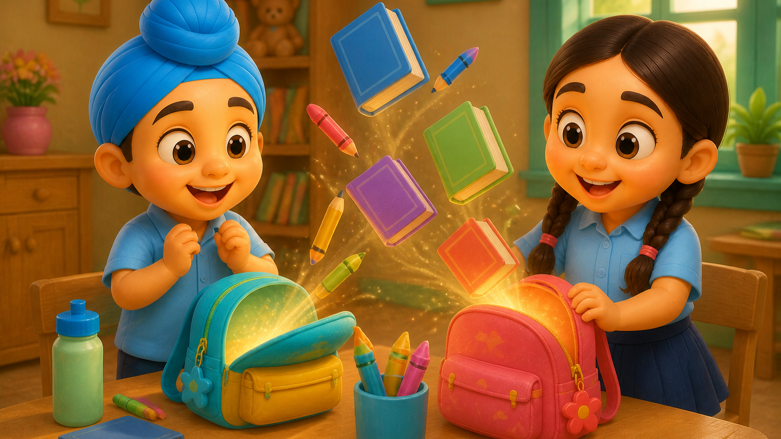 🎒 School Chaliye Ji 🚌 | ਸਕੂਲ ਚੱਲੀਏ ਜੀ | Punjabi Kids Rhyme | School Song for Kids