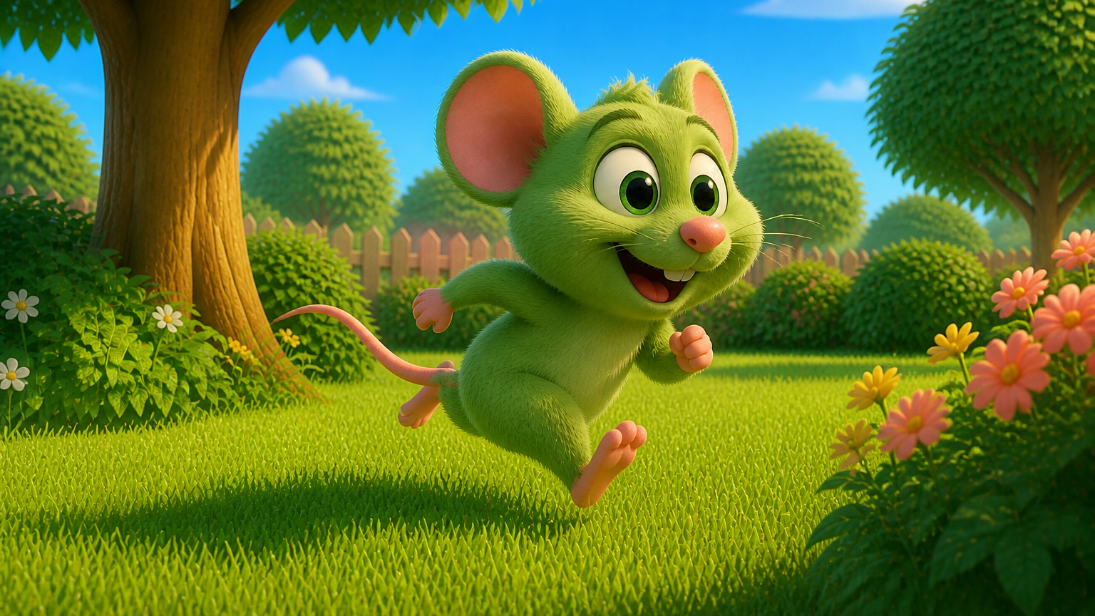 a green mouse
