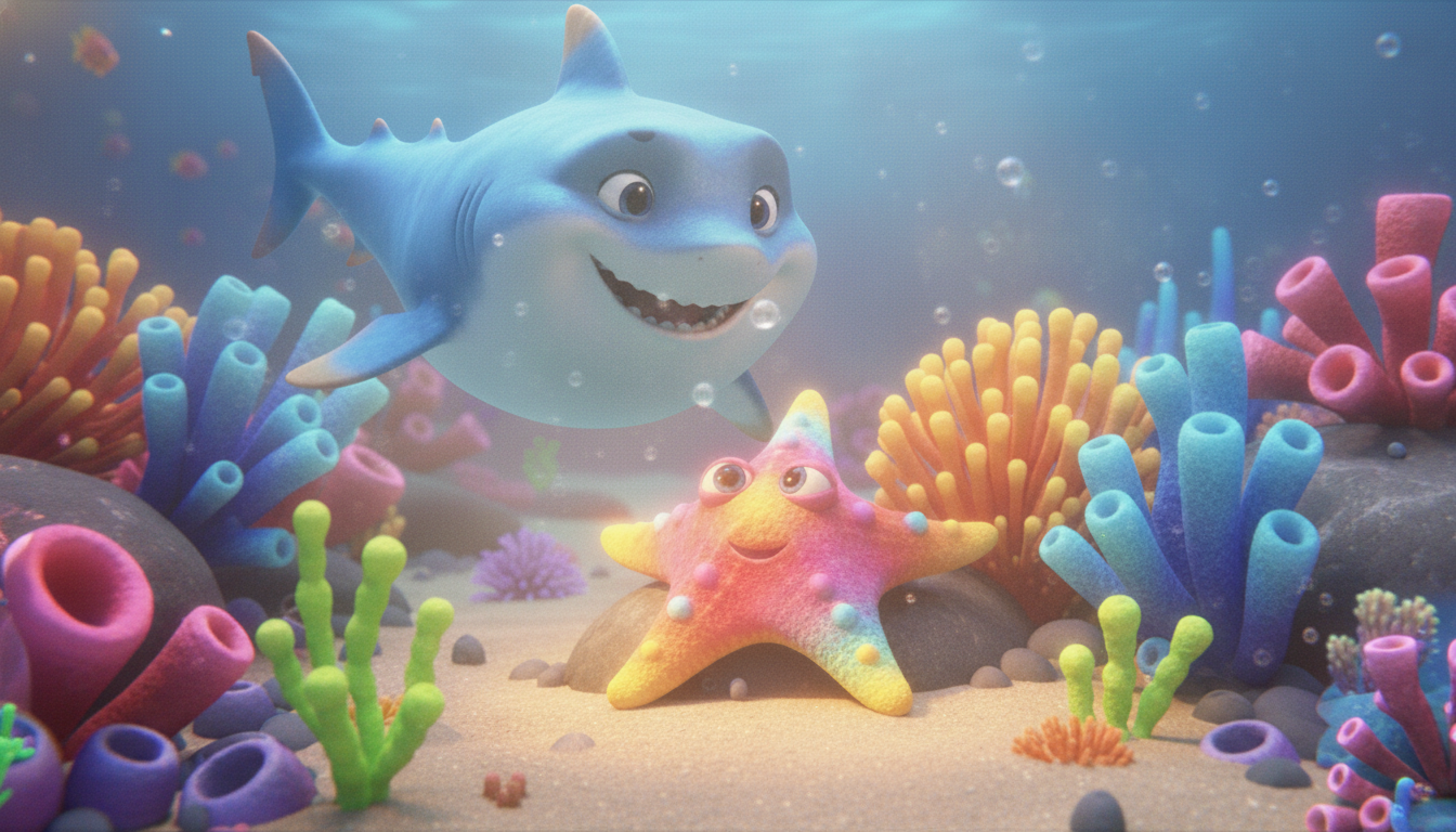 Requin et étoile de mer