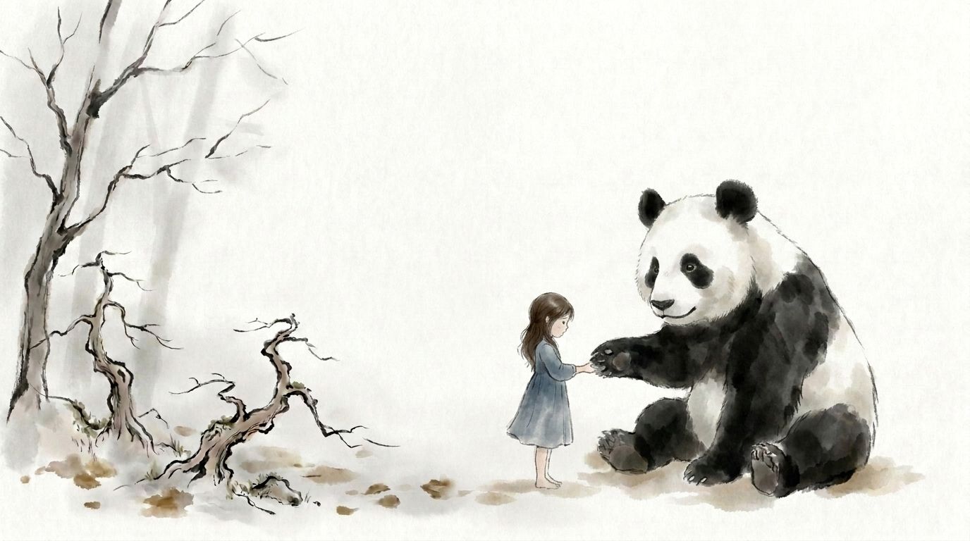 La Petite Fille et le Panda Ami