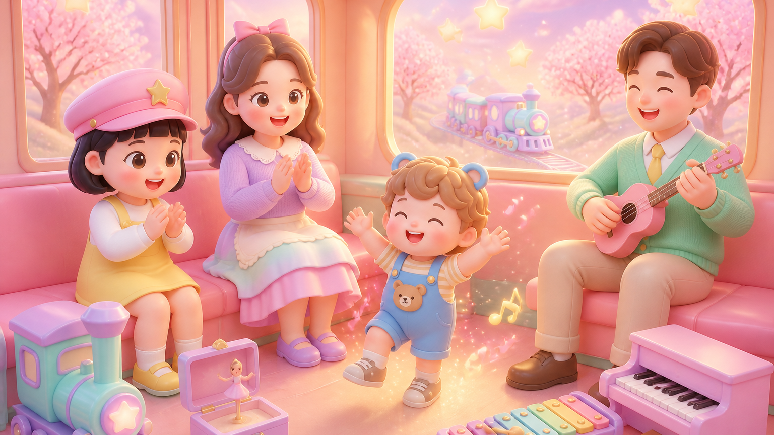 Little Star Family Train 🚂⭐ | Kids Dance Song & Sing Along | MumJesty Kids